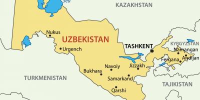 राजधानी उजबेकिस्तान के नक्शे